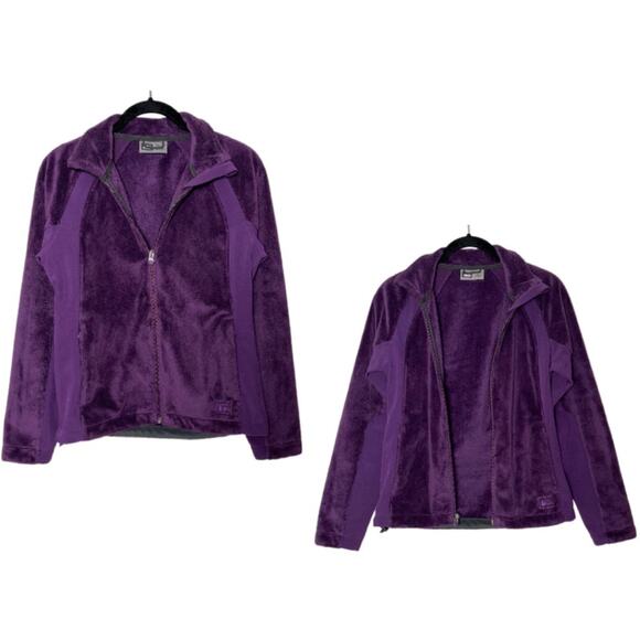 Rei Purple Plush Fleece Zip Up Jacket Mock Neck Women's XS Teddy Bear fuzzy - Picture 16 of 16